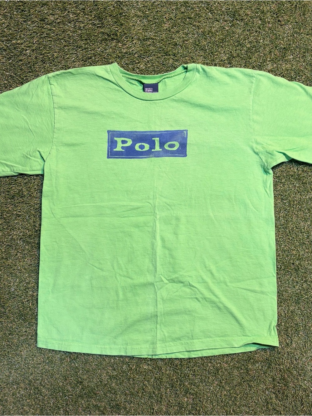 Polo By Ralph Lauren Graphic Short Sleeve Shirt Green and Blue Size XL Boys
